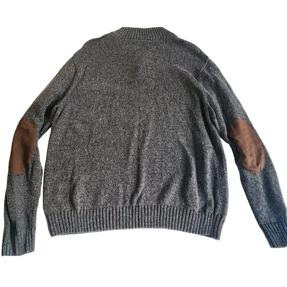 Mens Chaps Long Sleeve Quarter Button Sweater Sz XL 100% Cotton